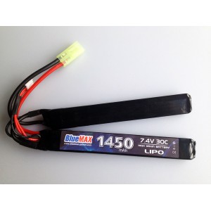 АКБ BlueMAX 1450mAh Lipo 7.4V 30C nunchuck 2x (7.5x17x115)